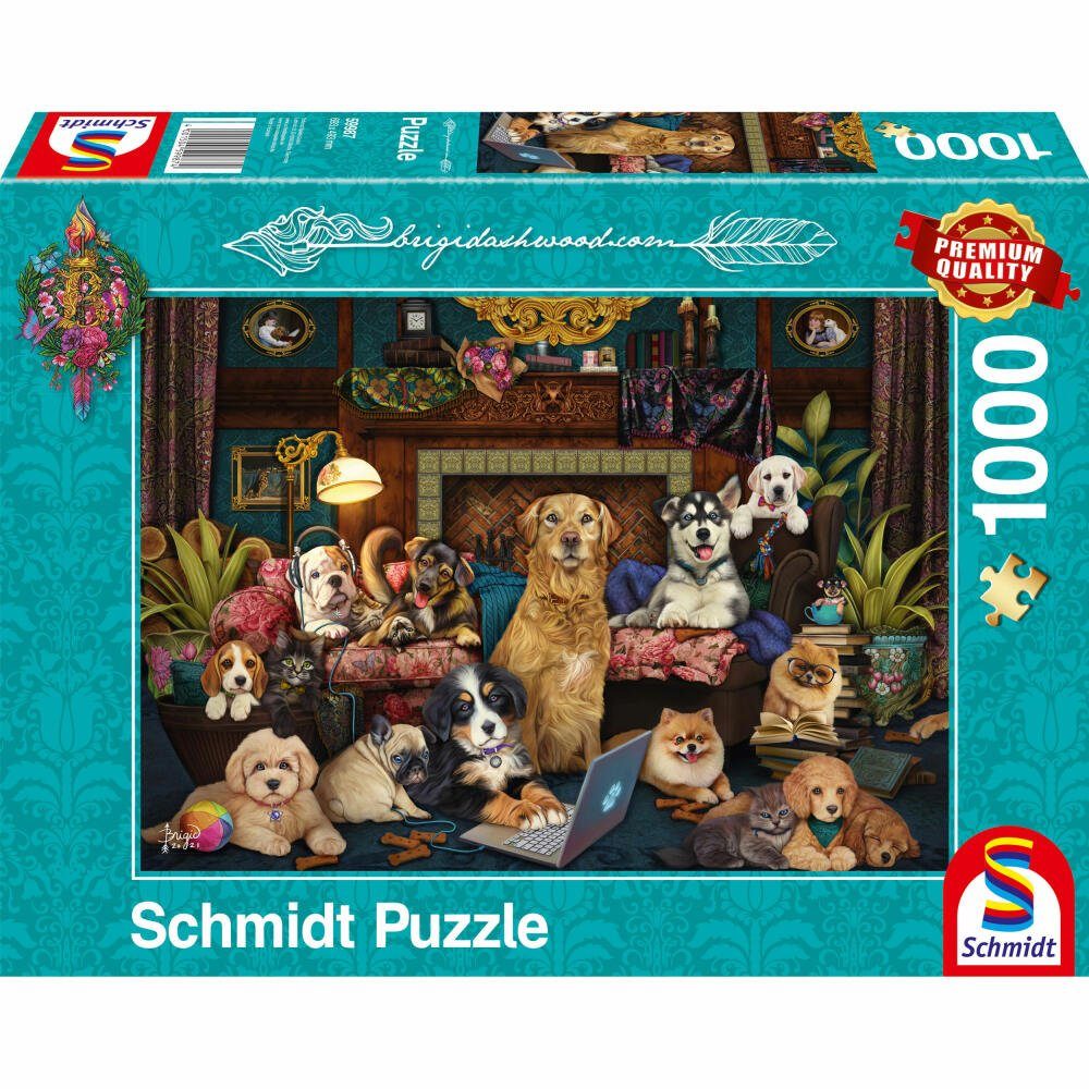 Schmidt Spiele Puzzle Bunter Abend im Salon, 1000 Puzzleteile