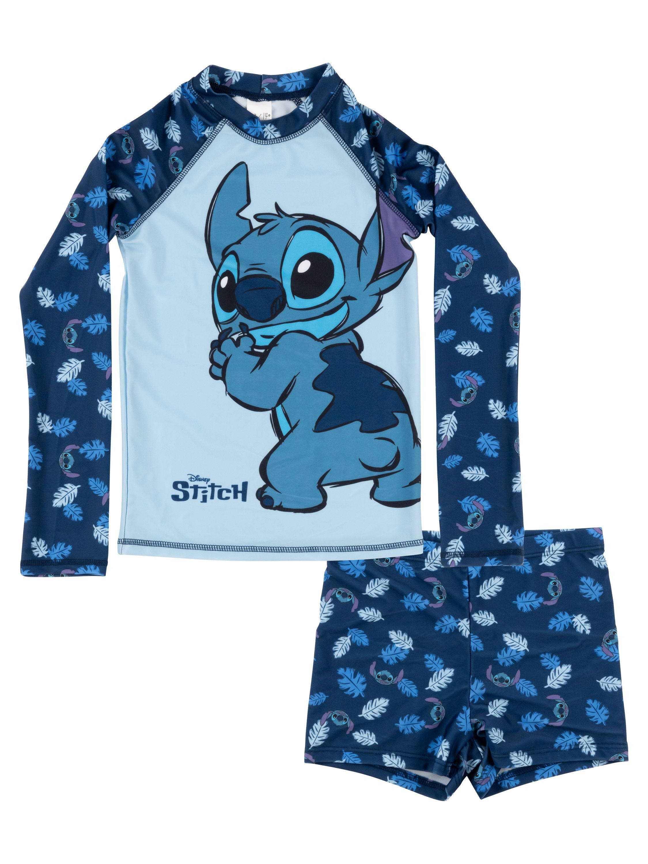 United Labels® Badeanzug Lilo & Stitch Schwimmset UV-Schutz 30 Badeanzug langarm Shirt Hose