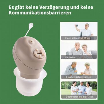 yozhiqu Hörverstärker Hörgeräte für ältere und junge Menschen, mit unsichtbarer CIC-Batterie, Tonverstärker, Sammlerzubehör, Mini-Stealth, austauschbare Batterien