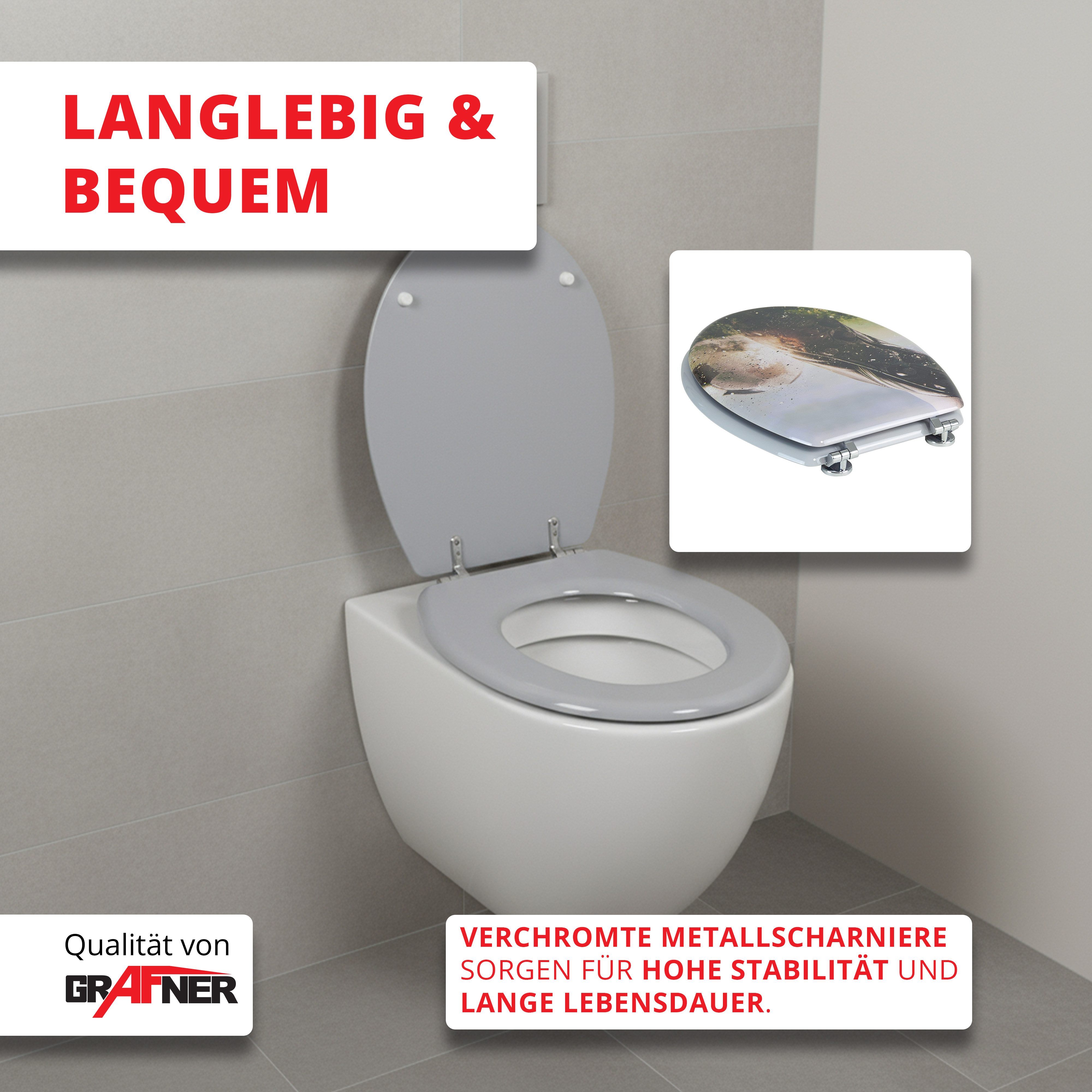 Grafner WC-Sitz Grafner WC Sitz aus MDF Toilettensitz verschiedene Motive