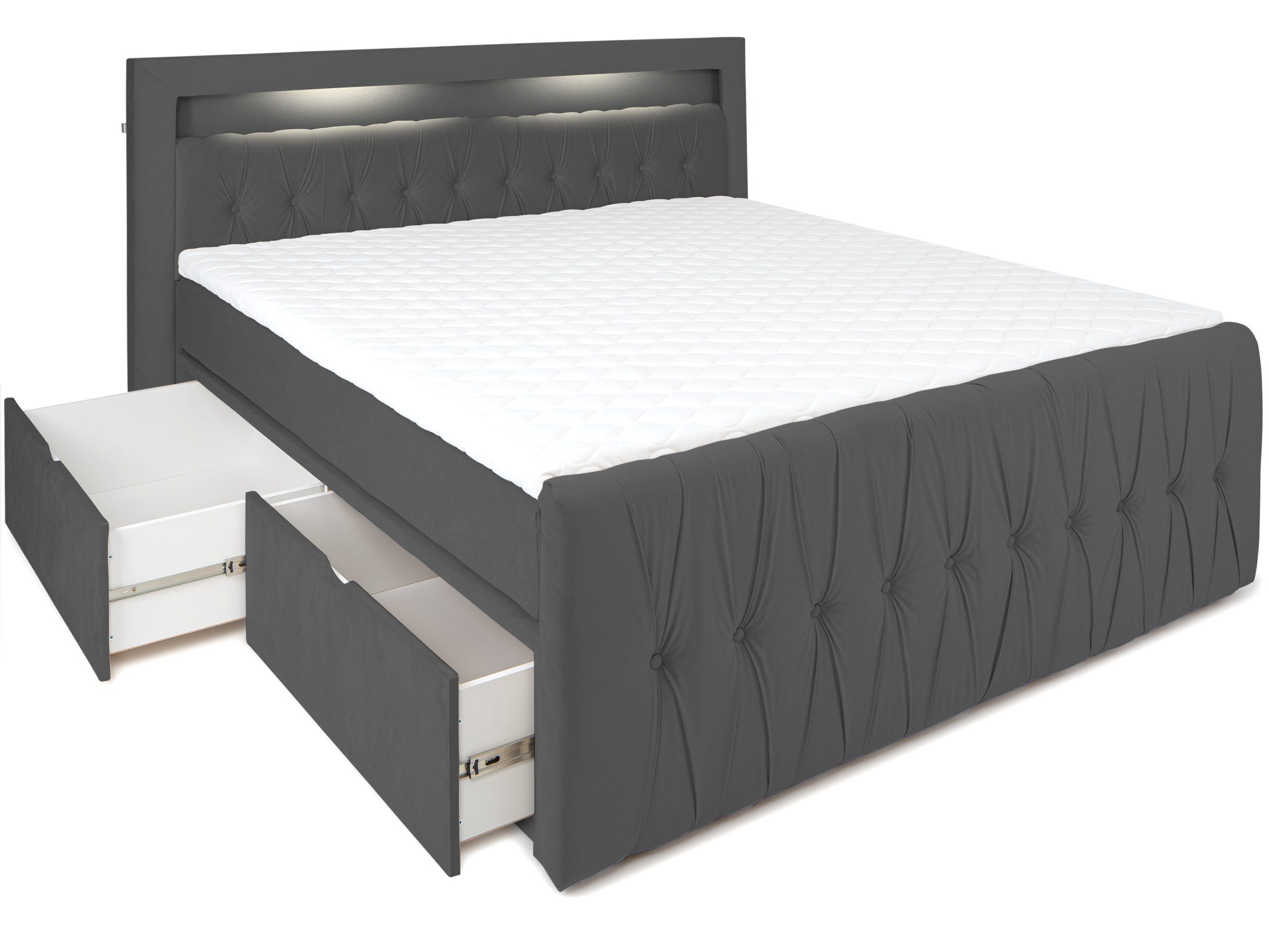 wonello Boxspringbett Valencia, mit LED-Beleuchtung und günstig online kaufen