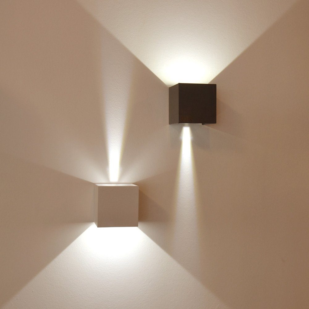 s.luce Wandleuchte LED Außenwandleuchte Ixa Warmweiß IP44 Edelstahl