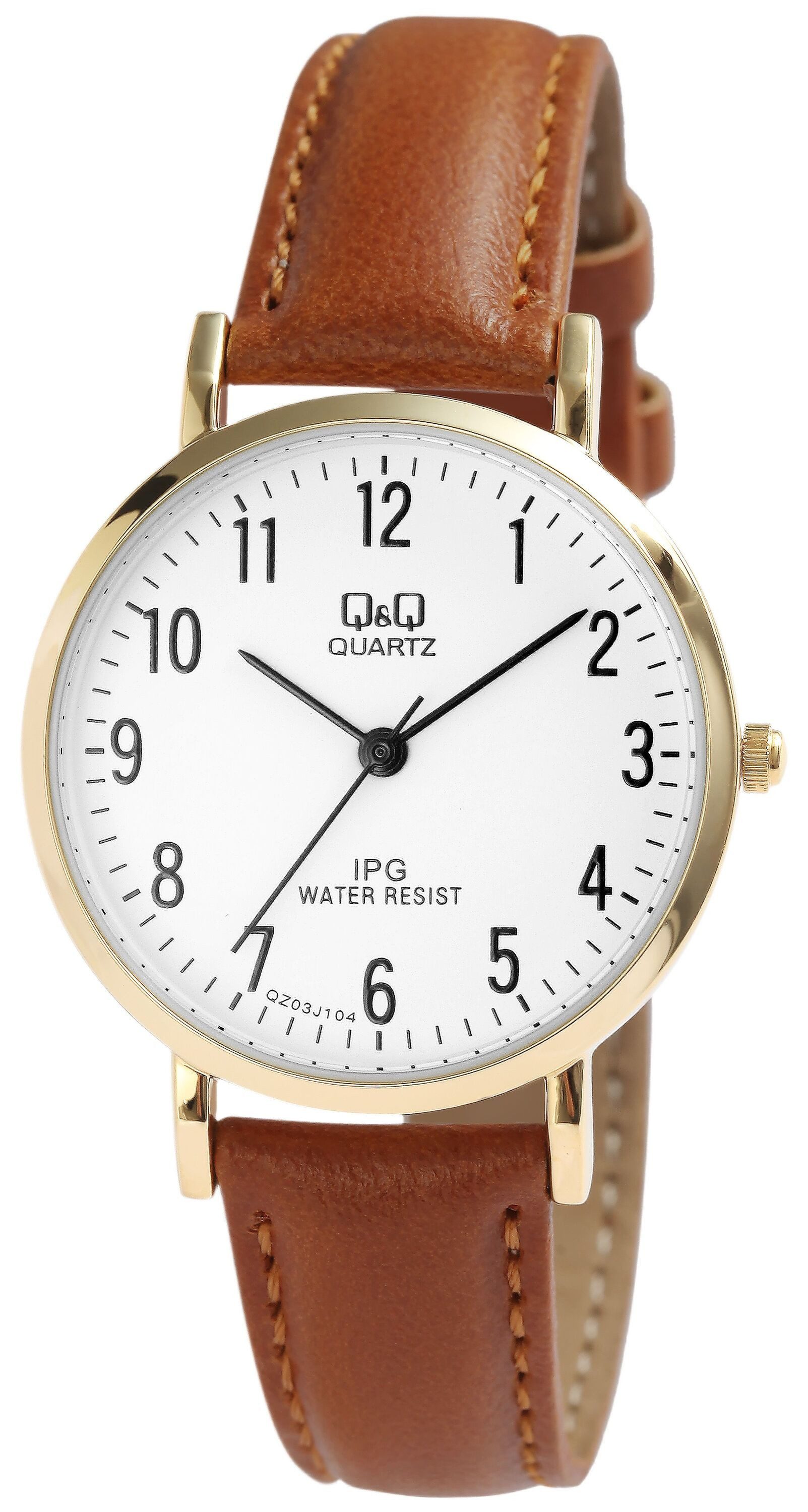Q&Q Quarzuhr C66A Lederimitationsarmband, 3 ATM, günstig online kaufen