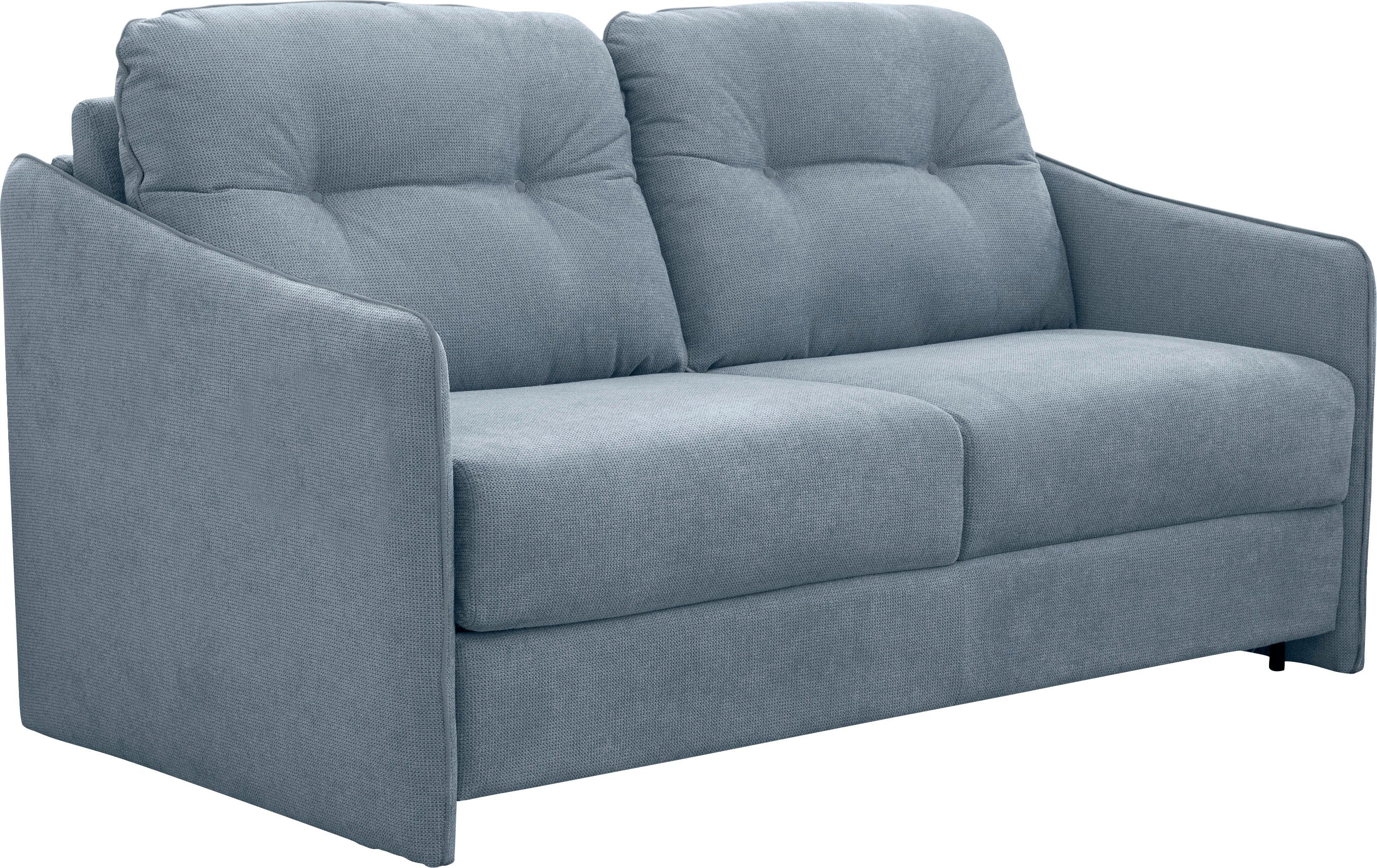 blu klappbaren Matratze Nias Italia Schlafsofa Forli, Metallgestell, Liegefläche 140/209 shadow cm und inkl.