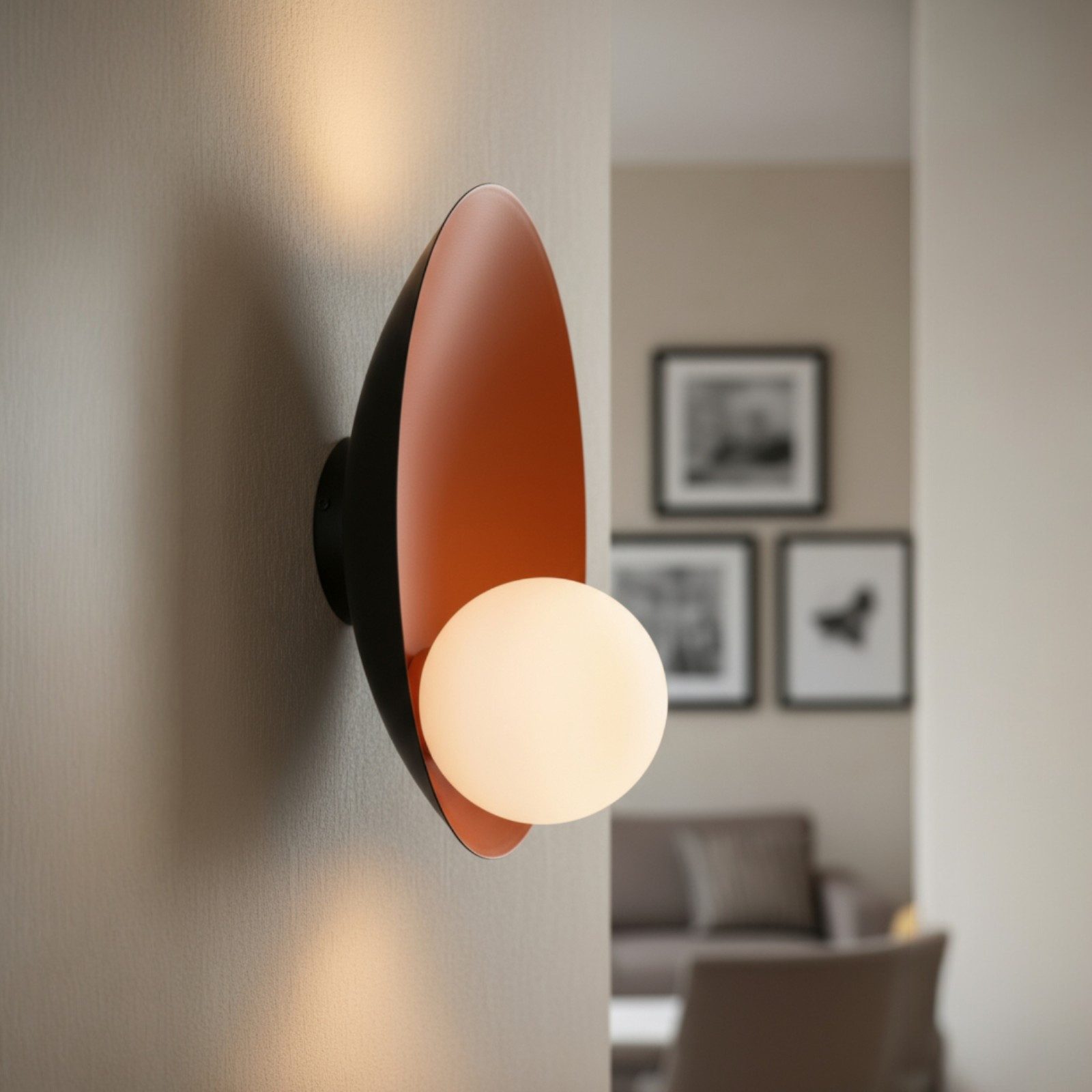 Bamyum Wandleuchte Bamyum Schnipetal Orange Wandlampe