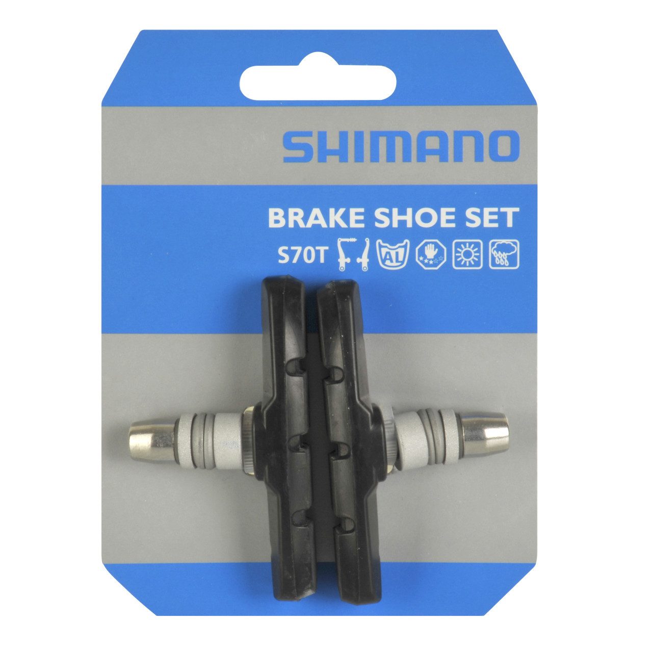 Shimano Bremsschuh Shimano Bremsschuh S70T mit Mutter für V-Brake