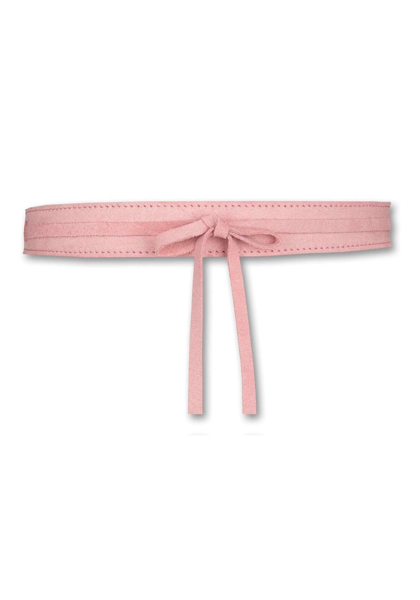 BERND GÖTZ Ledergürtel zum Binden für taillenbetonte Looks rosa