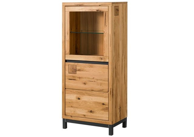 Massivmoebel24 Standvitrine #104 (Vitrine Wildeiche 65x40x148 natur geölt V günstig online kaufen