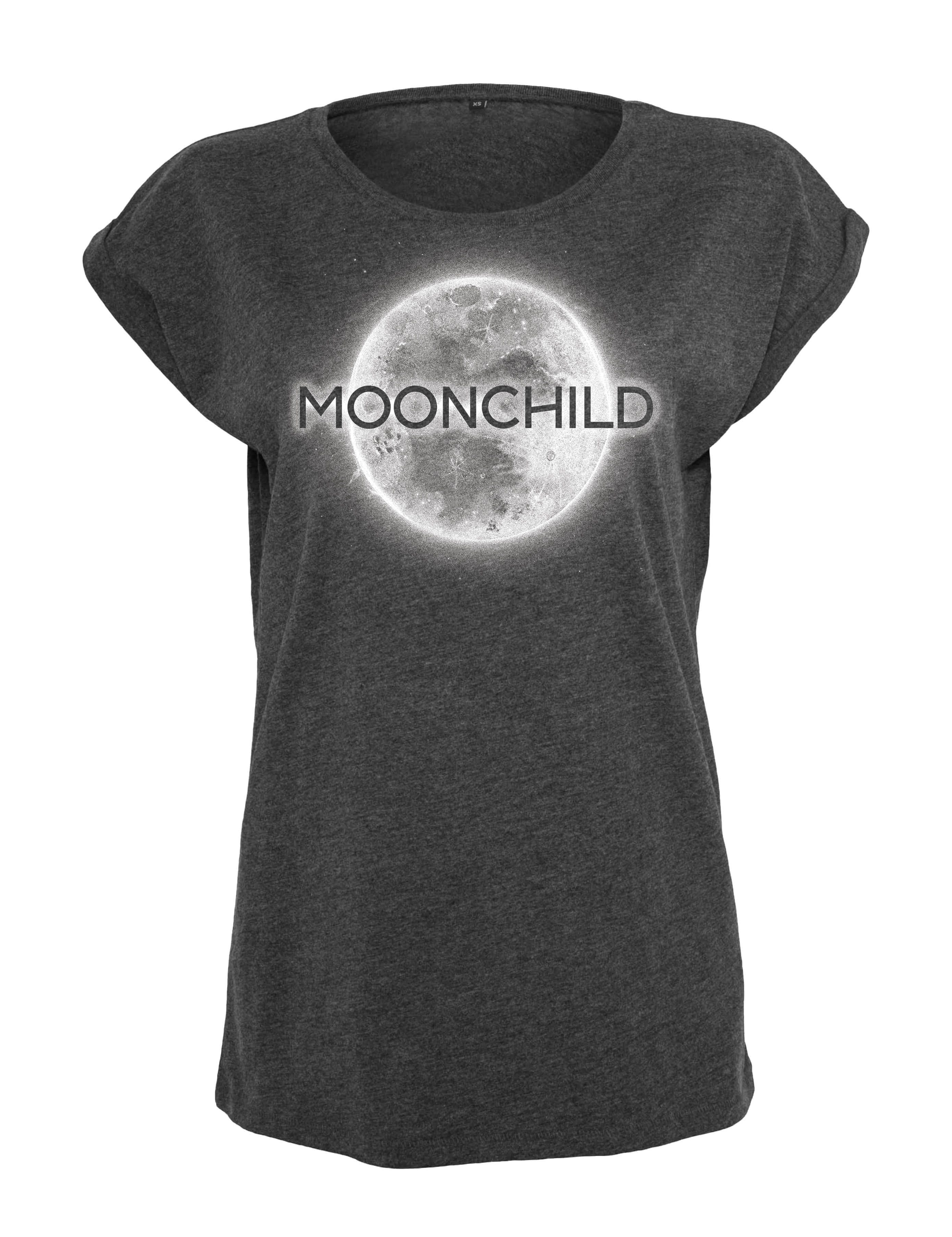 Print-Shirt "Moonchild" Damen T-Shirt als Statement oder Geschenk Frauen Print