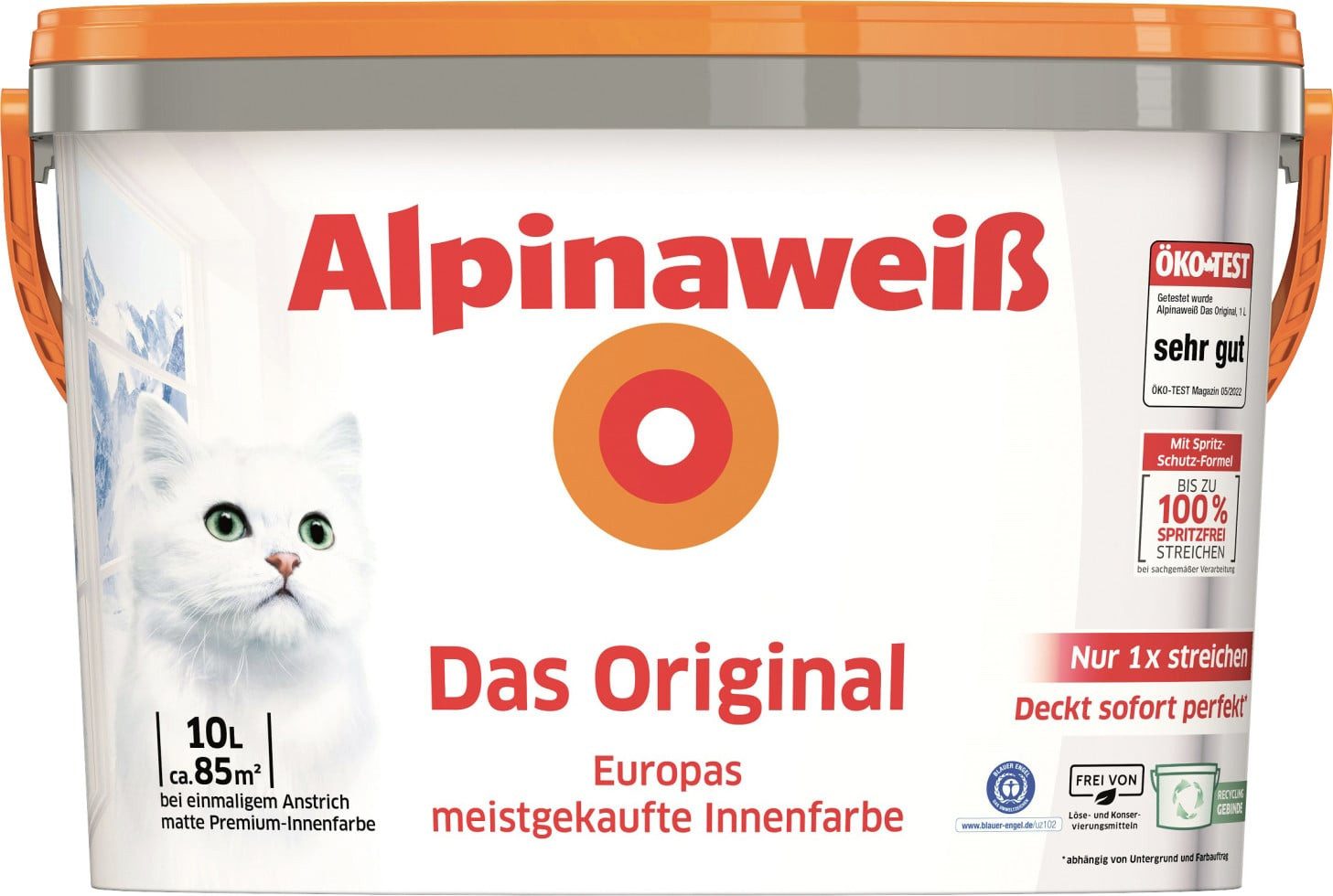 Alpina Wandfarbe Alpinaweiß Das Original 10 L weiß matt