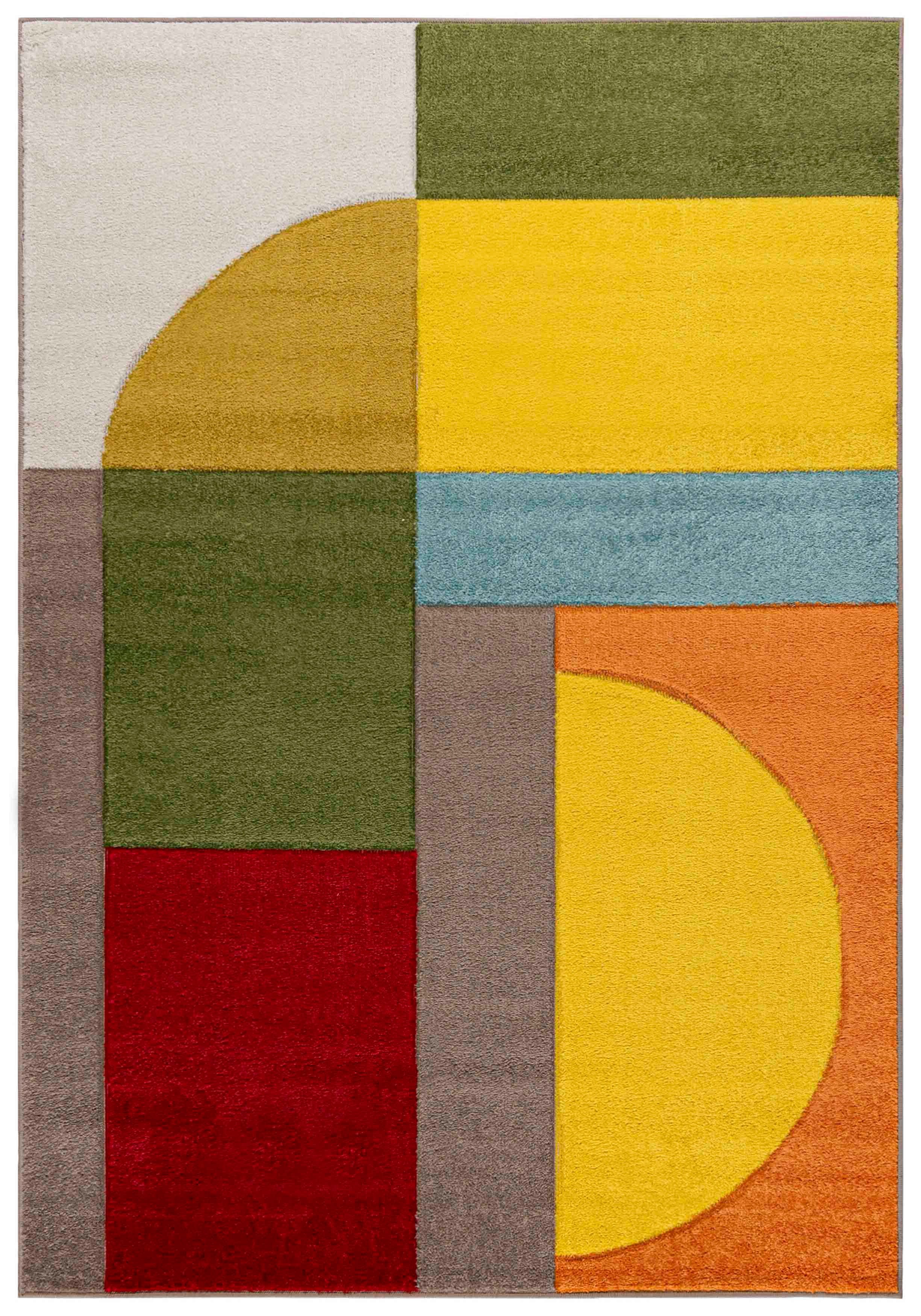 Mazovia Designteppich Modern Geometrischer Teppich Bunt günstig online kaufen