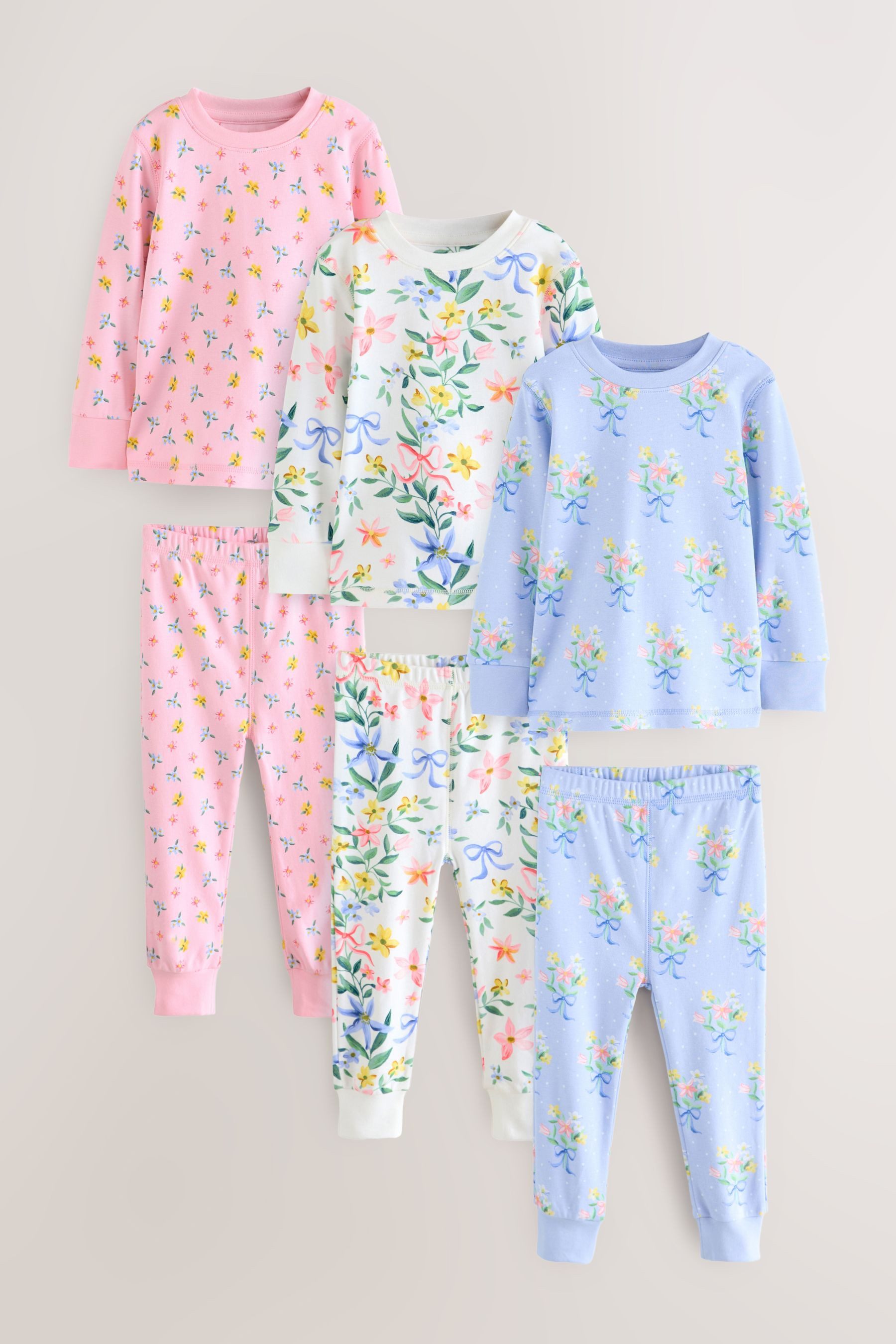 Pyjama Schlafanzüge 100 % Baumwolle, 3 Stk.