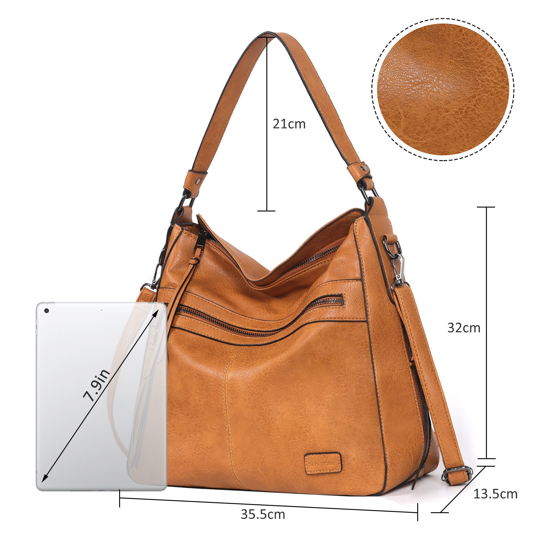 TAN.TOMI Schultertasche Damen Schultertasche Groß Shopper Handtasche, Synthetisches-Lederhandtasche Umhängetasche Damen Taschen