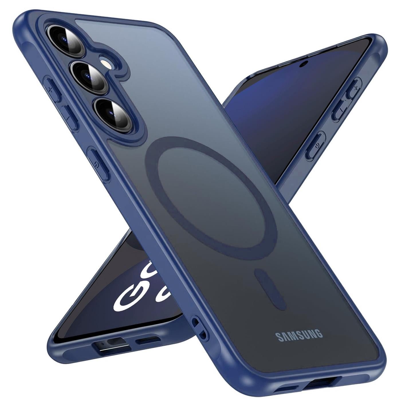 CoolGadget Handyhülle Magnet-Hülle für Samsung Galaxy S24 FE Schutzhülle magnetisch 6,7 Zoll, Hülle Matt Stoßfest kompatibel mit QI-Laden Zubehör Kameraschutz Case