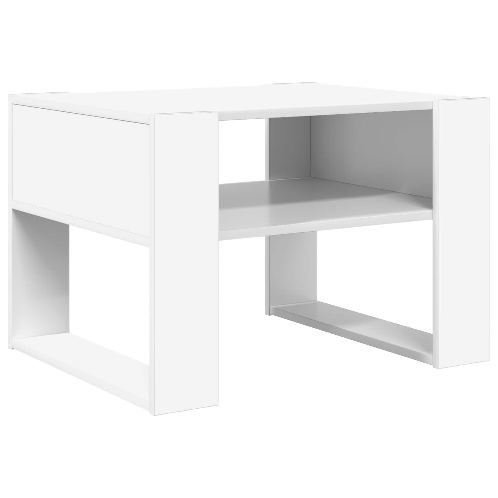 Couchtisch Couchtisch Weiß 66 x 53 x 45 cm Holzwerkstoff
