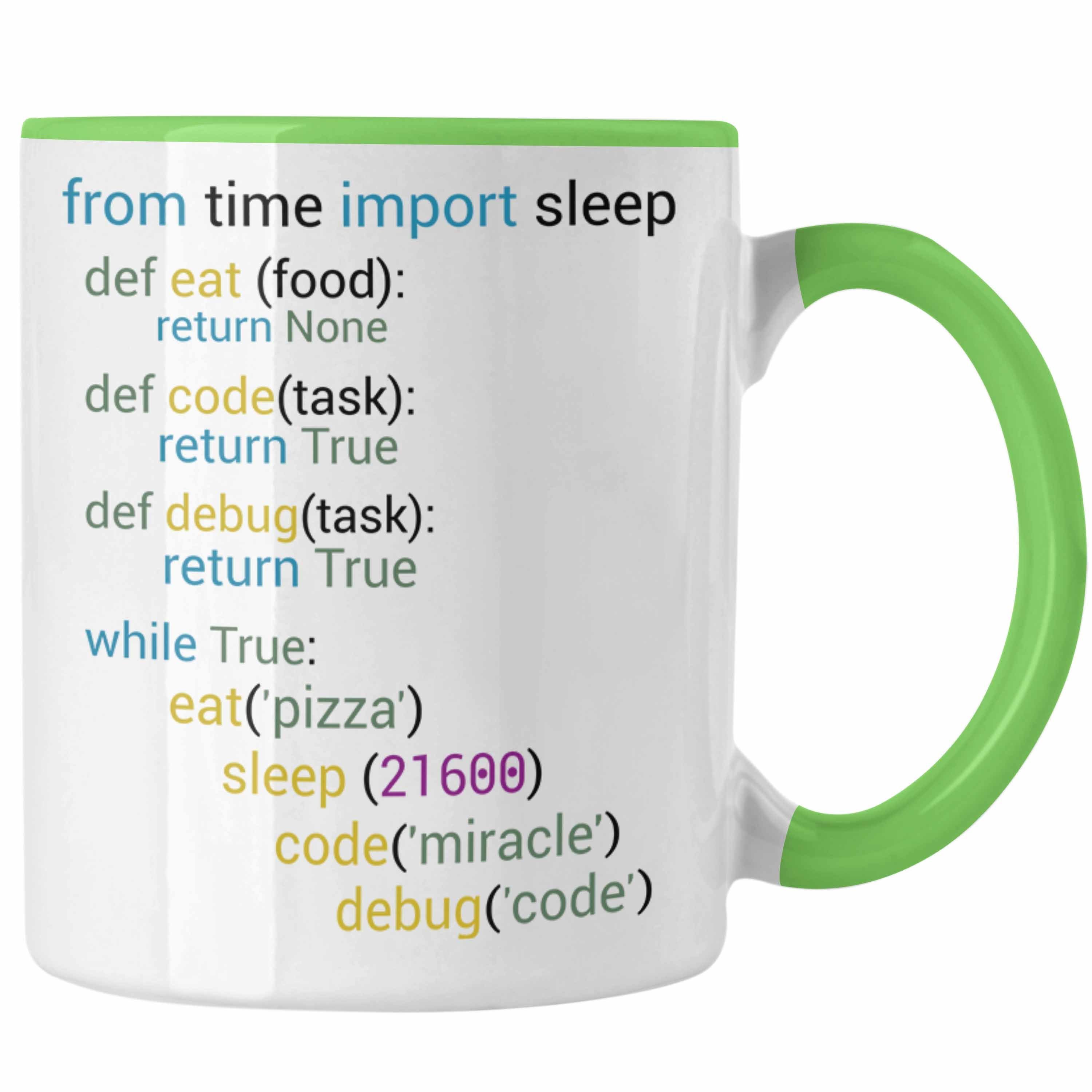 Trendation Tasse Coder Tasse Geschenk Gesch Programmierer Grün Softwareentwickler Nerds für