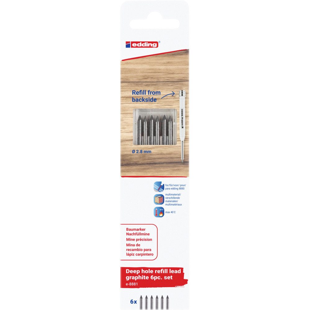 Marker Edding Garphit 6er-Blister 4-8881-6-2112 Ersatzspitze Schwarz 1 Set