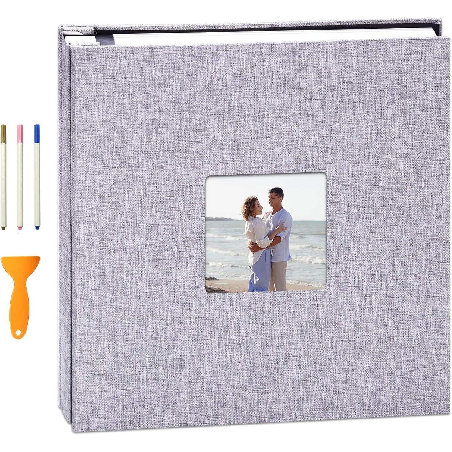 LuxusKollektion Fotoalbum Selbstklebendes 10x15 Fotoalbum zum Selbstgestalten mit 120 weißen