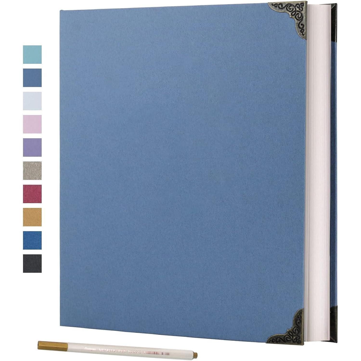 LuxusKollektion Fotoalbum Fotoalbum selbstklebend Scrapbooking 3 23x27CM 40Seiten Himmelblau