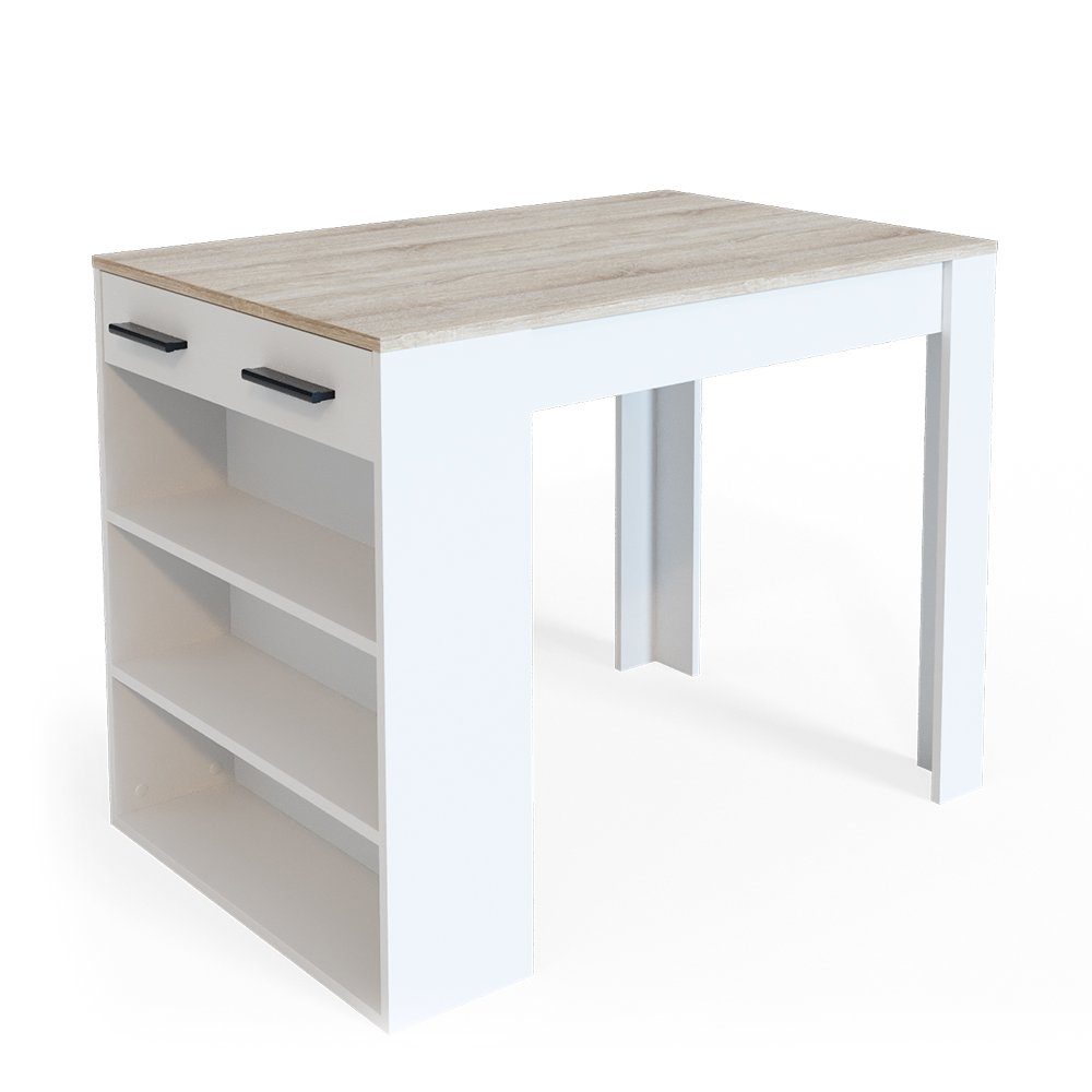 Vicco Bartisch Repose, Sonoma/Weiß/Weiß, 67 x 100 cm günstig online kaufen
