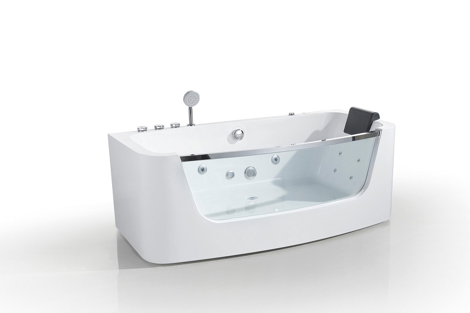 JVmoebel Whirlpool-Badewanne Whirlpool Badewanne mit Glasfront und eleganter Optik, (1-tlg), Made in Europa
