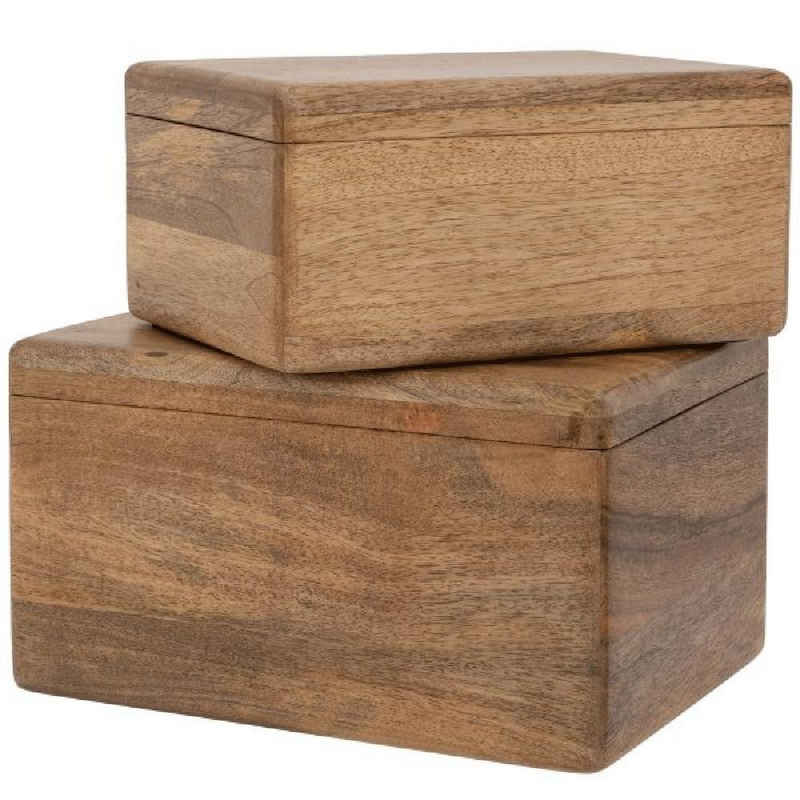 Urban Nature Culture Badorganizer Aufbewahrungsboxen Mango Wood (2-teilig)