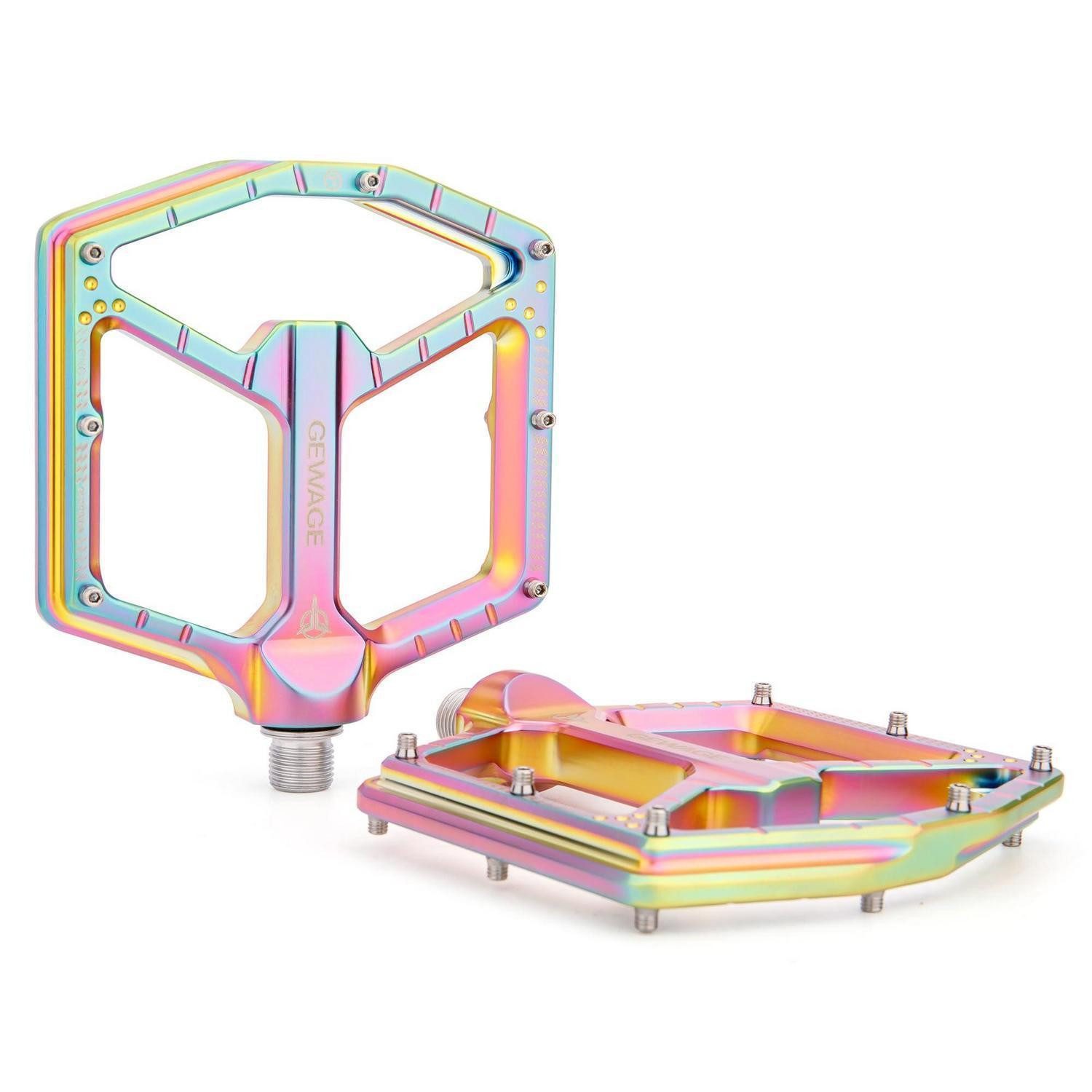 LuxusKollektion Plattformpedale MTB Pedale Profi-Edition Rainbow Matte