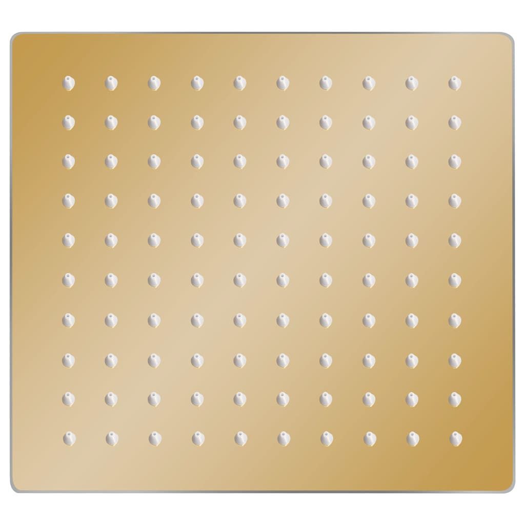 vidaXL Regenduschkopf Regenbrause Edelstahl 20x20 cm Quadrat Golden, (1-tlg) – Bild 2 von 5