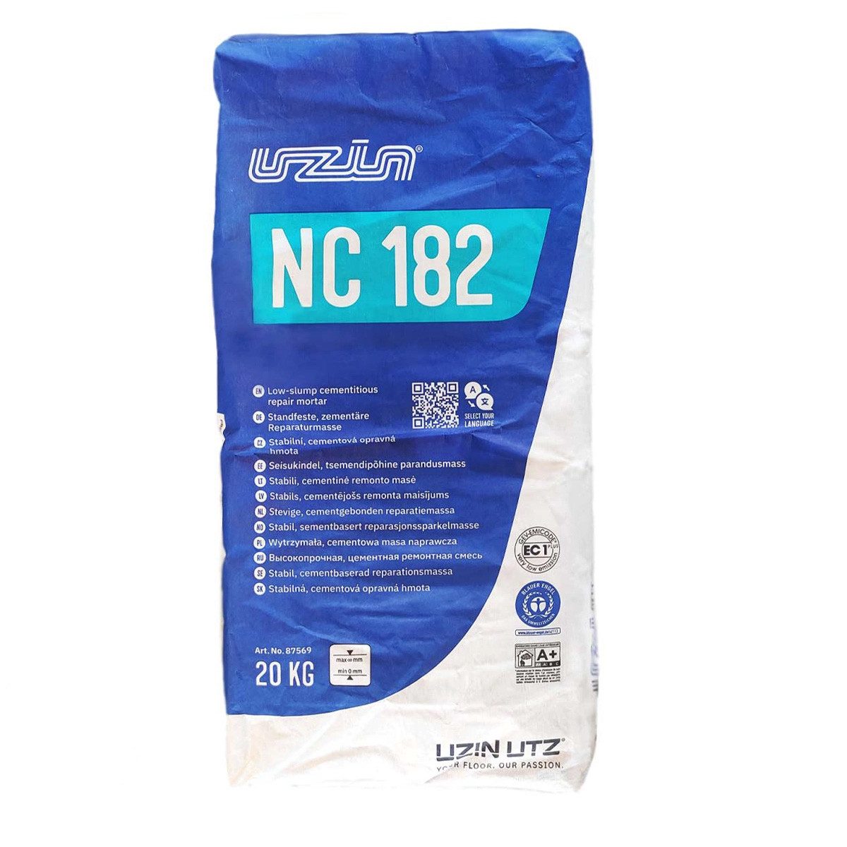 Uzin Spachtelmasse UZIN NC 182 Spachtelmasse Reparaturmasse Zement Glättmasse 20 KG