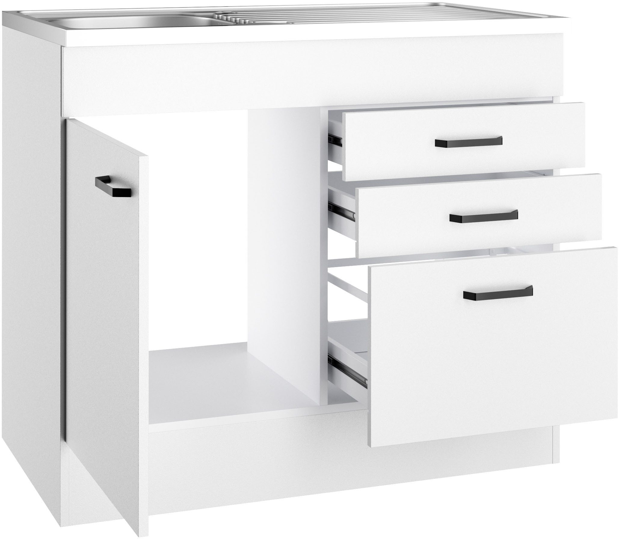 OPTIFIT Spülenschrank OPTImulti Breite 100 cm, Tiefe 60 cm, mit Spülenauflage