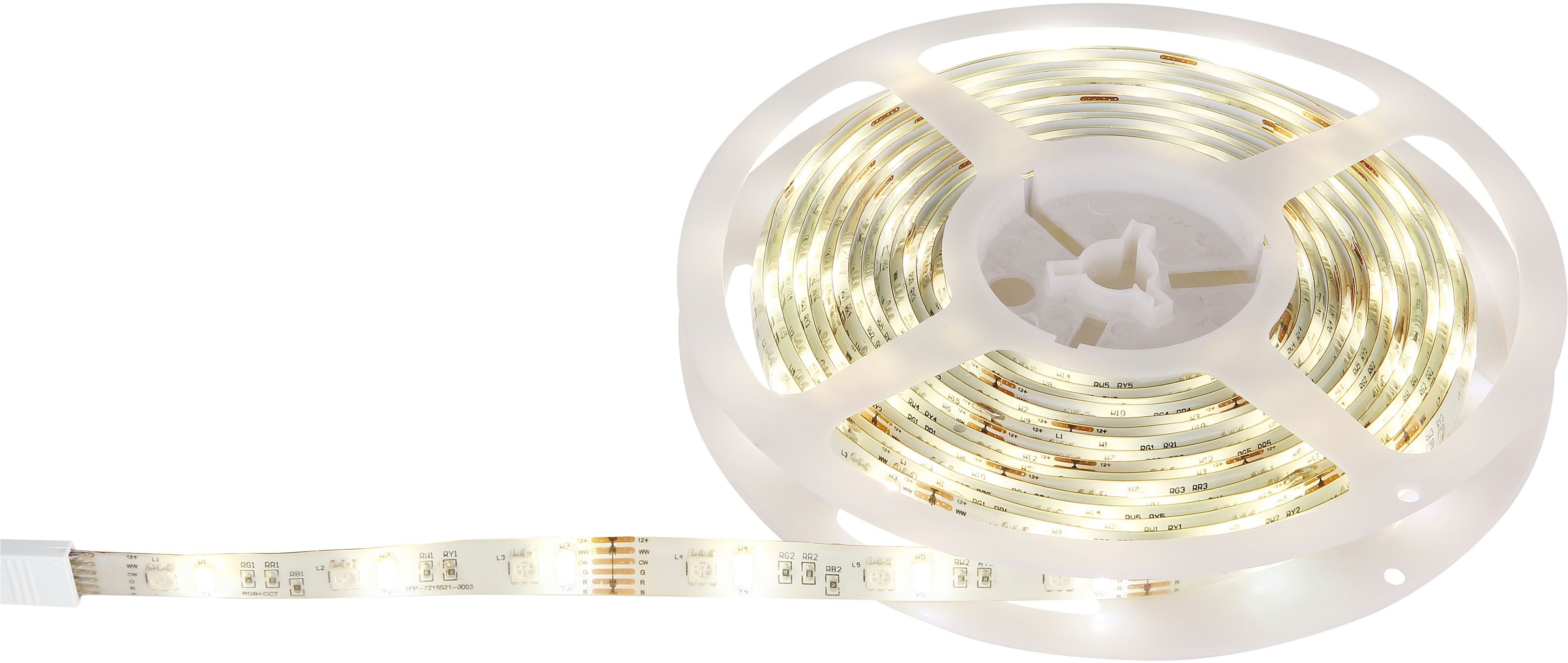 GLOBO LIGHTING LED Stripe EDUARD, Band/Farben fixierbar/kompatibel mit Smart Home und Alexa