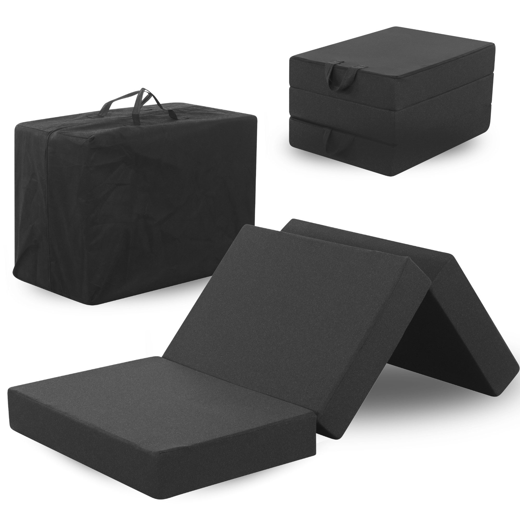 Klappmatratze Arensberger Amalia Gästebett Klappmatratze 75x200 cm, Arensberger, 16 cm hoch, 16 cm NANOCELL® Gelschaum, Tagesbett mit Transporttasche