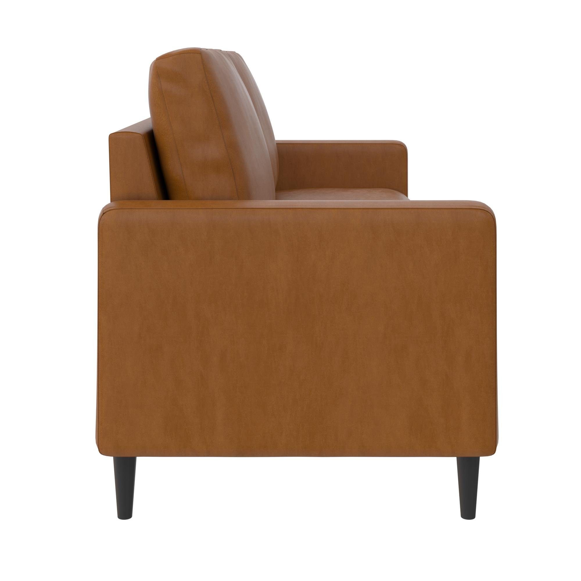 Sofa Couch, cm kamel in Bezug Wainwright, 183 Lederoptik, loft24 Länge 3-Sitzer,