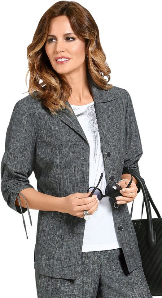 Lady Blusenblazer mit lässigen Raffungen Lady Blusenblazer mit lässigen Raffungen