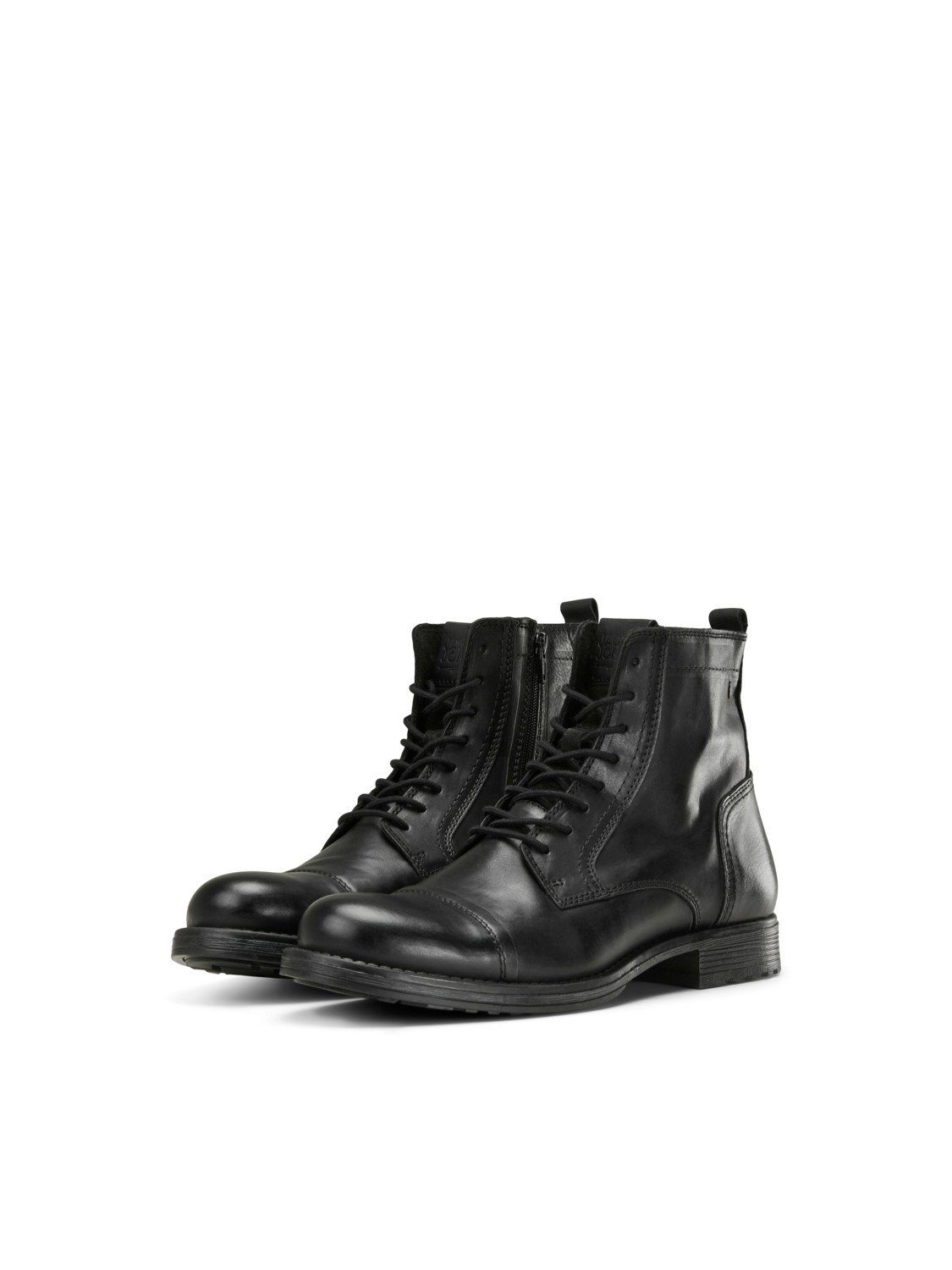 Jack & Jones Jack & Jones Herren Schuhe Leder-Stiefel - JfwRussel Biker-Boots Schnürstiefelette