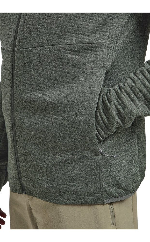 Jack Wolfskin Fleecejacke Taiga Full Zip (elastische Bünd) grün Herren – Bild 3 von 5