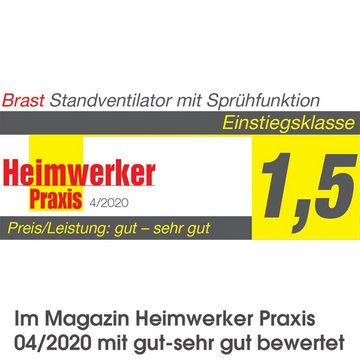 BRAST Standventilator Ventilator mit Sprühnebel Anti-Mücken Funktion Luftbefeuchter