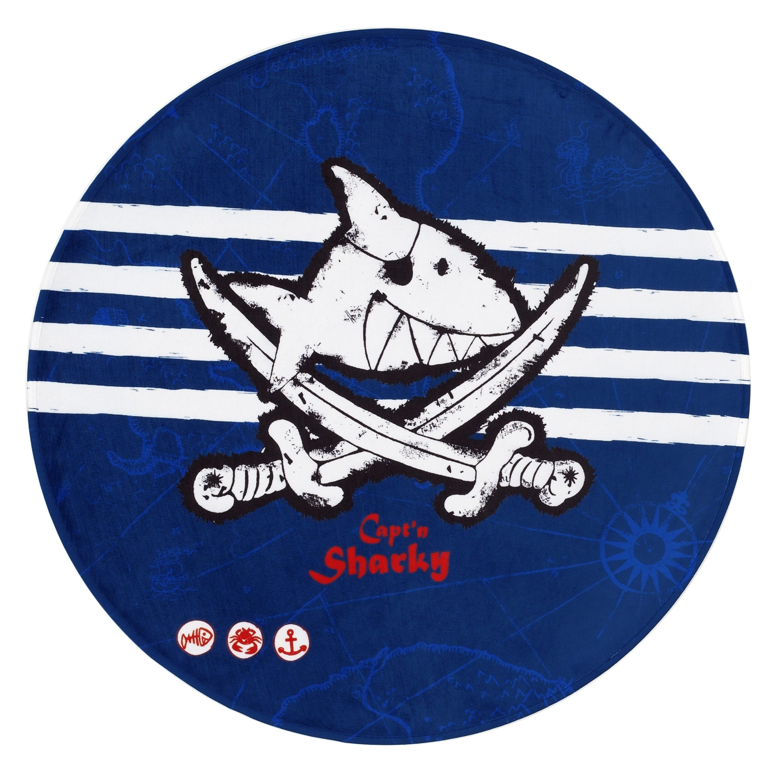 Capt`n Sharky Kinderteppich Capt´n Sharky rund 100cm, rund