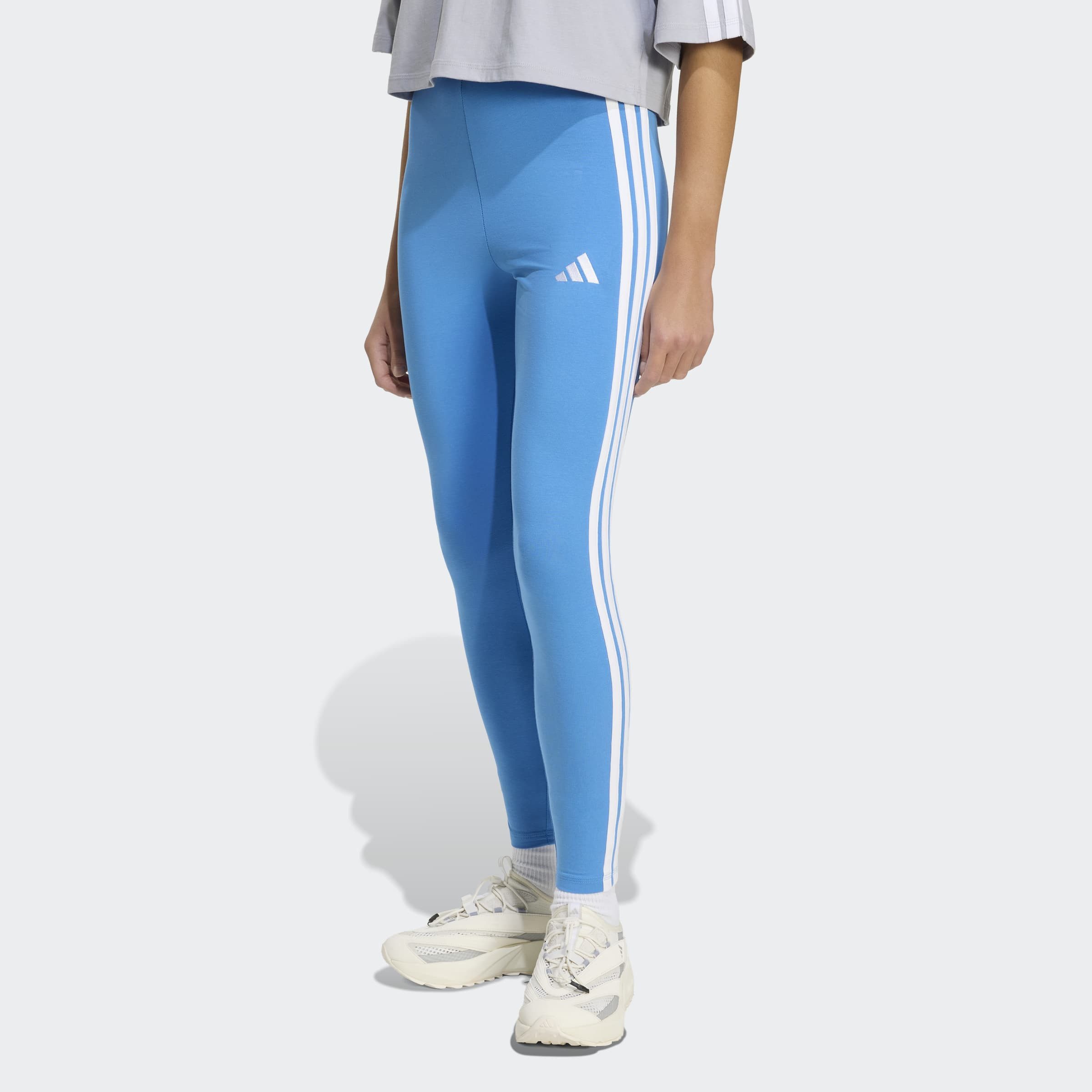 adidas Sportswear Trainingstights W 3S SJ LEG sportlicher Look mit 3-Streifen, aus Baumwolle und Elasthan