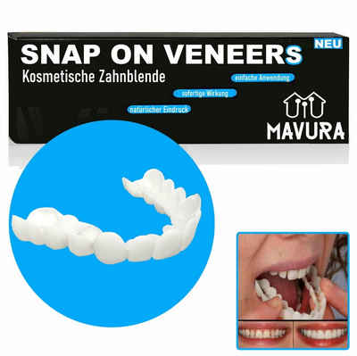 MAVURA Zahnschiene SNAP ON VENEERS Kosmetische Zahnblende Prothese Zahnprothese, Zahnersatz Falsche Zähne Comfort Fit Flex
