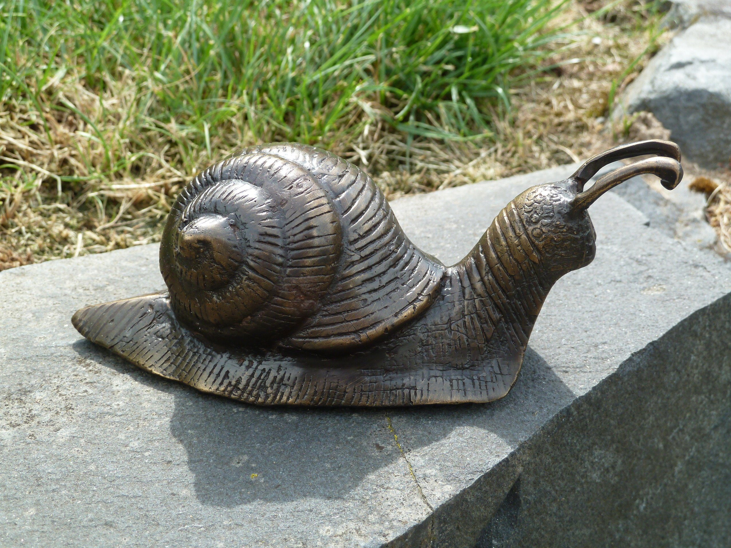 IDYL Dekofigur IDYL BronzeSkulptur Schnecke groß gerade