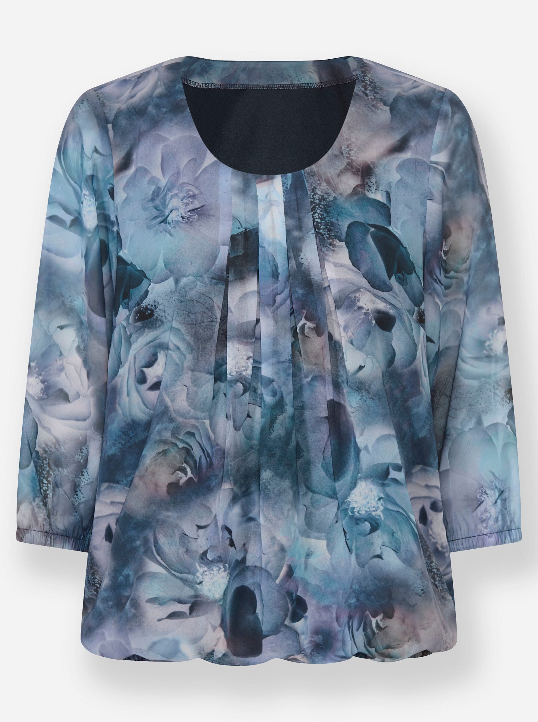 Witt Klassische Bluse Georgette-Bluse 3/4-Arm