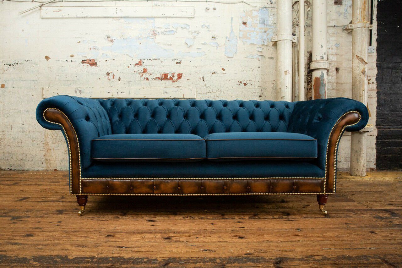 Couch 225 Chesterfield JVmoebel cm Chesterfield-Sofa, Sitzer 3 Design Sofa Sofa
