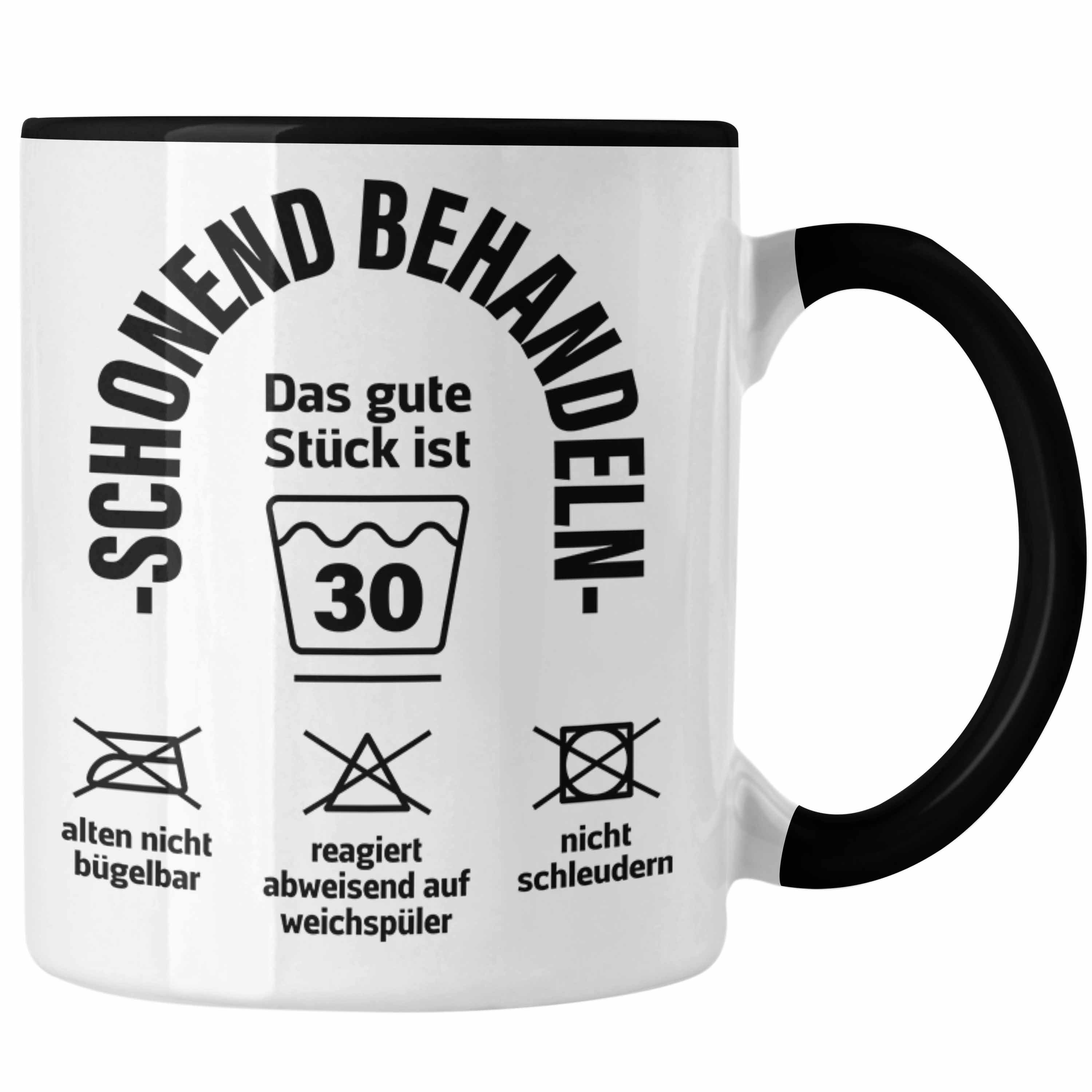 Trendation Tasse Trendation - 30. Geburtstag Tasse Mann Frau Geschenk Mutter Vater Lustiger Spruch 30er Geburtstagsgeschenk Schwarz