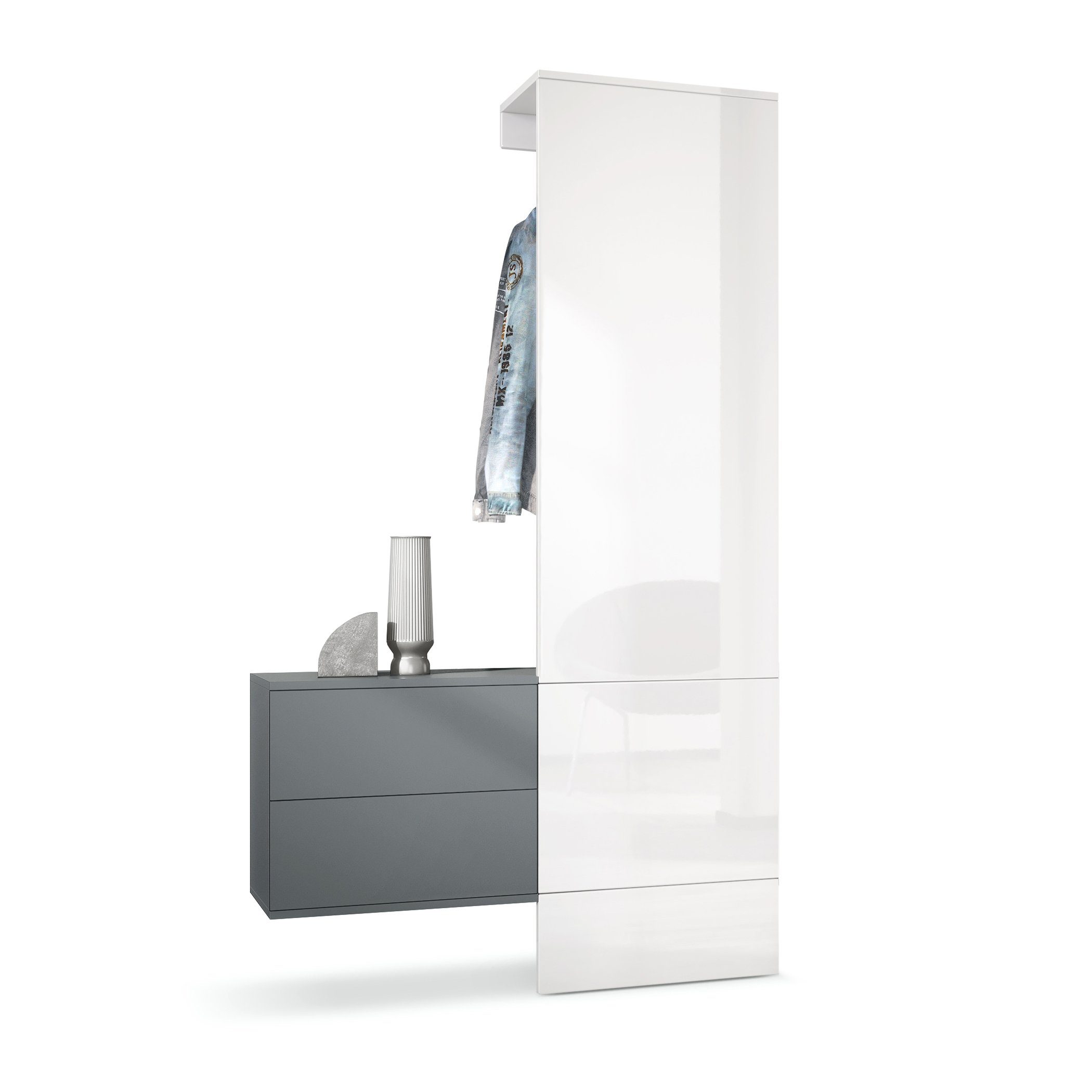 Vladon Garderoben-Set Carlton Set 2, (Wandgarderobe bestehend aus, 1 Paneel günstig online kaufen