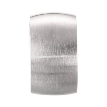 meditoys Fingerring »Ring aus Edelstahl für Damen und Herren · Bandring 12 mm breit · Silber matt/Gebürstet«