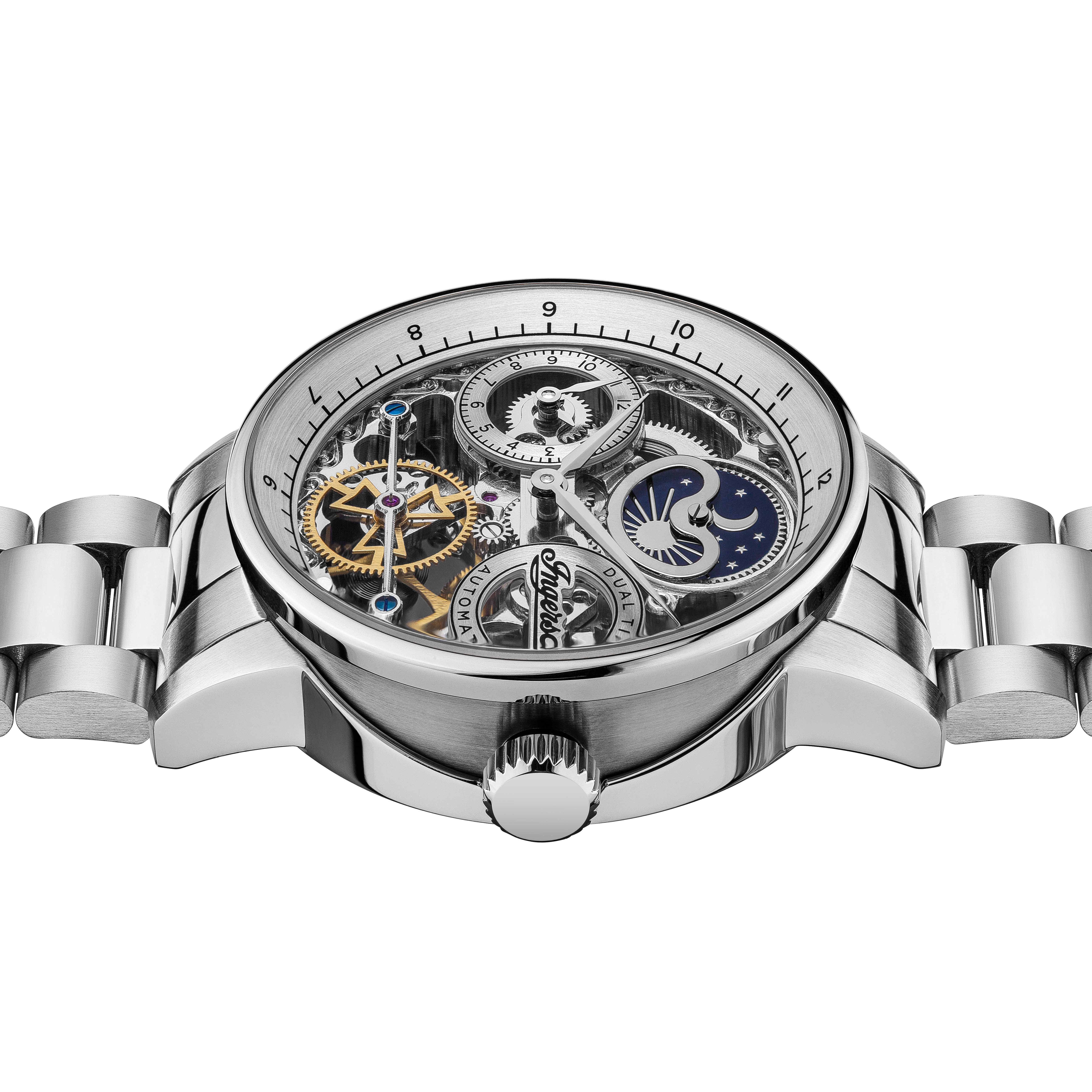 Ingersoll Automatikuhr The Jazz I07703, Armbanduhr, Herrenuhr, Mechanische Uhr, Edelstahlarmband, analog