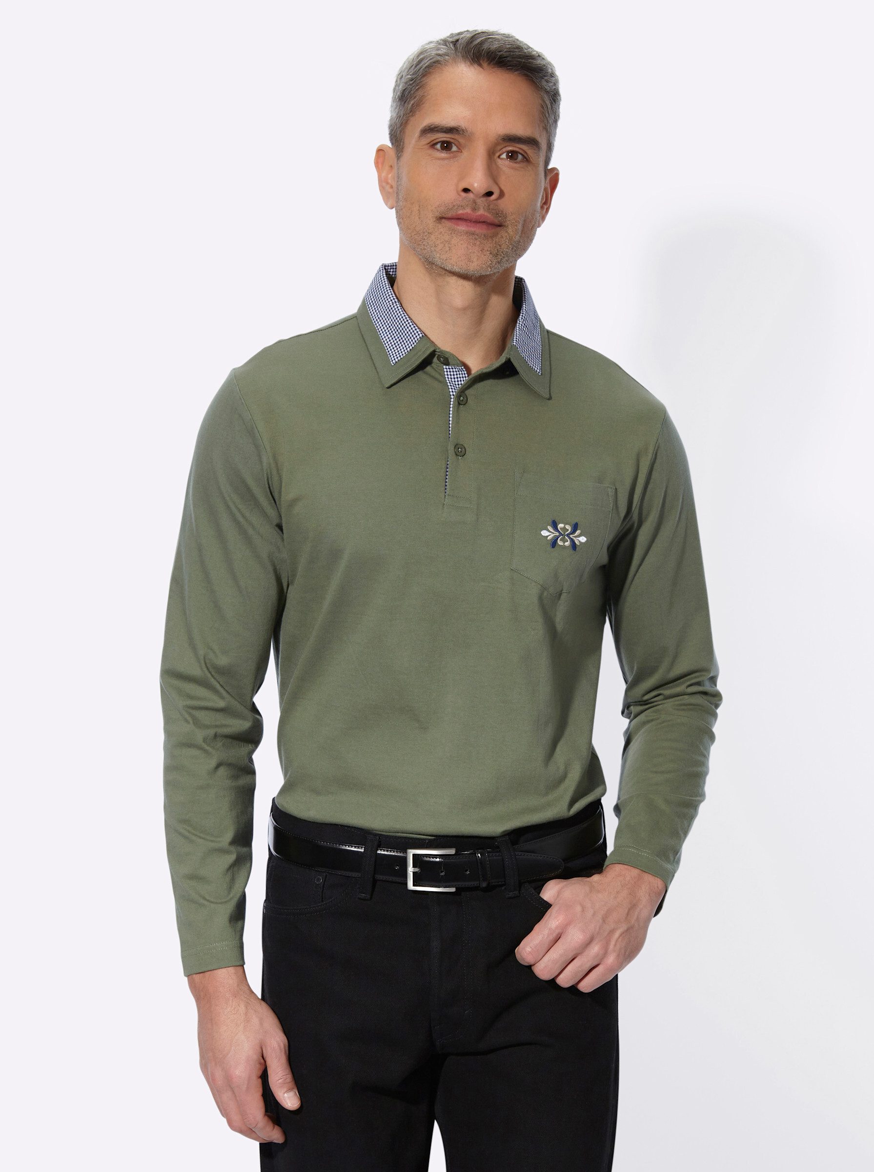 Sieh an! T-Shirt Langarm-Poloshirt Langarm