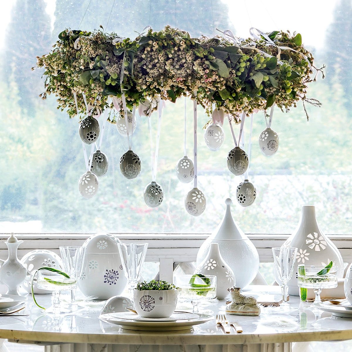 Bjørn Wiinblad Osterei Bjørn Wiinblad Eierset aus Porzellan 13.3x10.5x6.1 grün