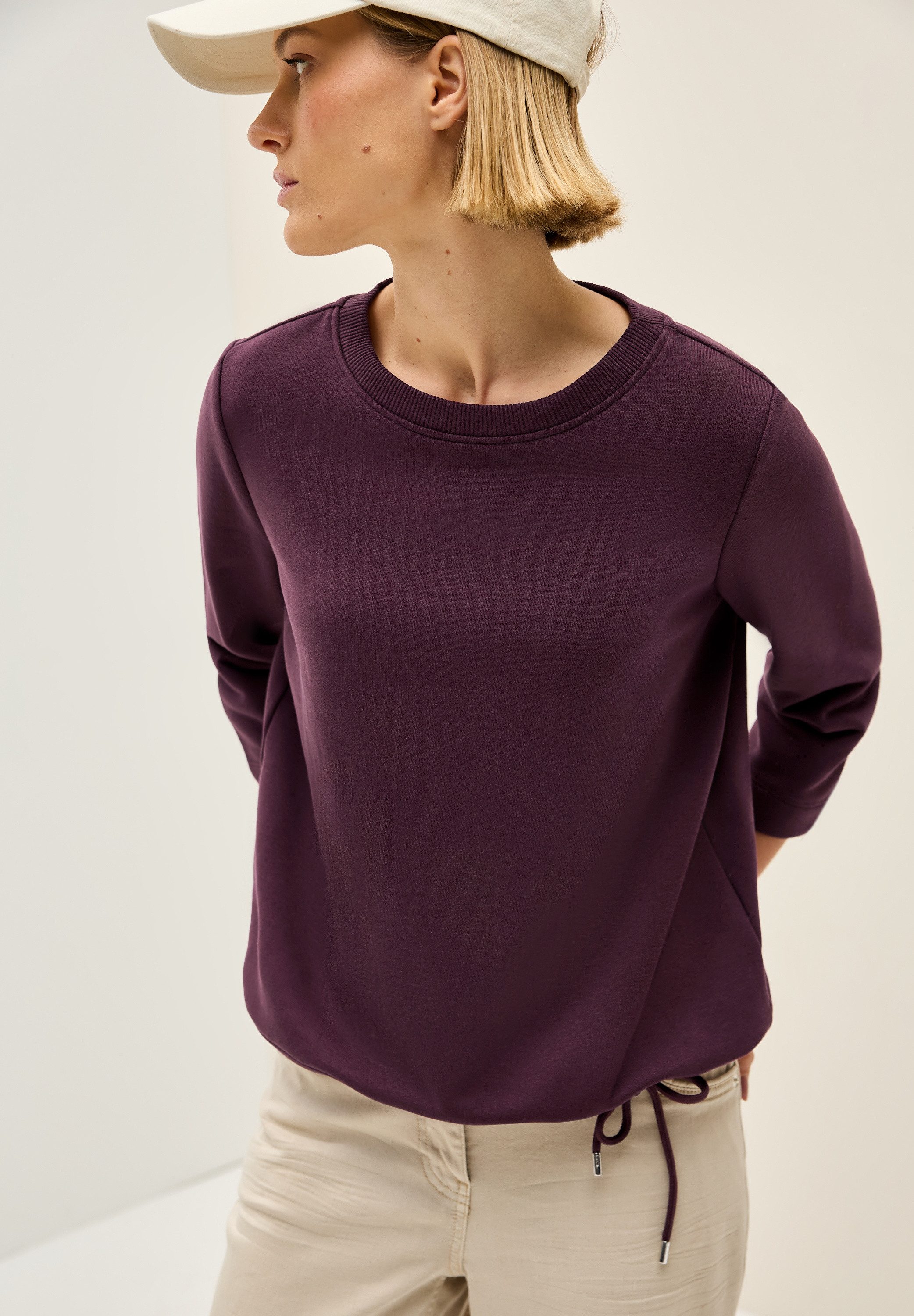 CECIL Sweatshirt mit elastischem Saum mit günstig online kaufen